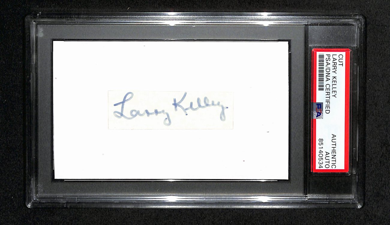 Larry Kelley  Autographed 3x5 Cut Card PSA/DNA 186526