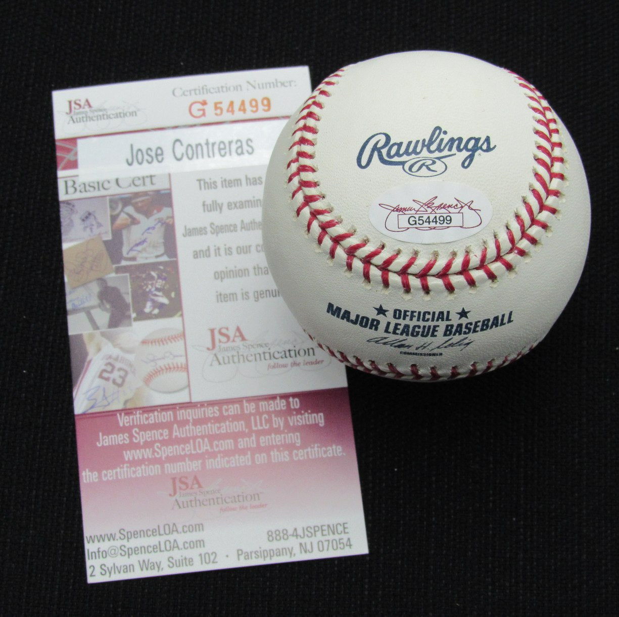 Jose Contreras Signed/Auto Yankees 100th OML Baseball JSA 186632