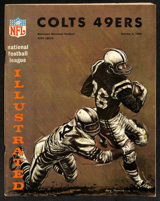 October 3, 1965 Football Program Baltimore Colts vs. San Francisco 49ers 189403