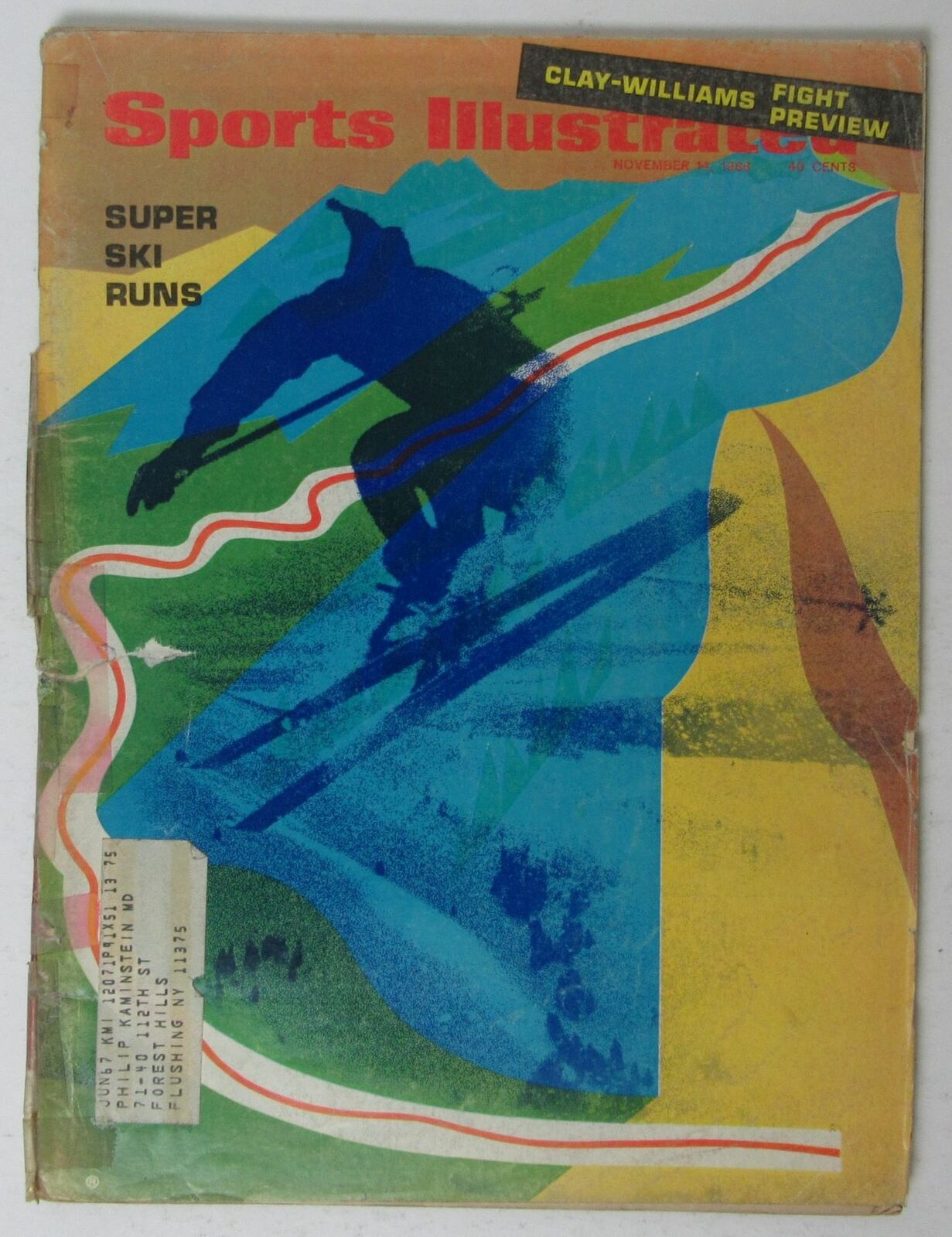 Super Ski Runs 1966 Sports Illustrated11/14/66 NO LABEL 144593
