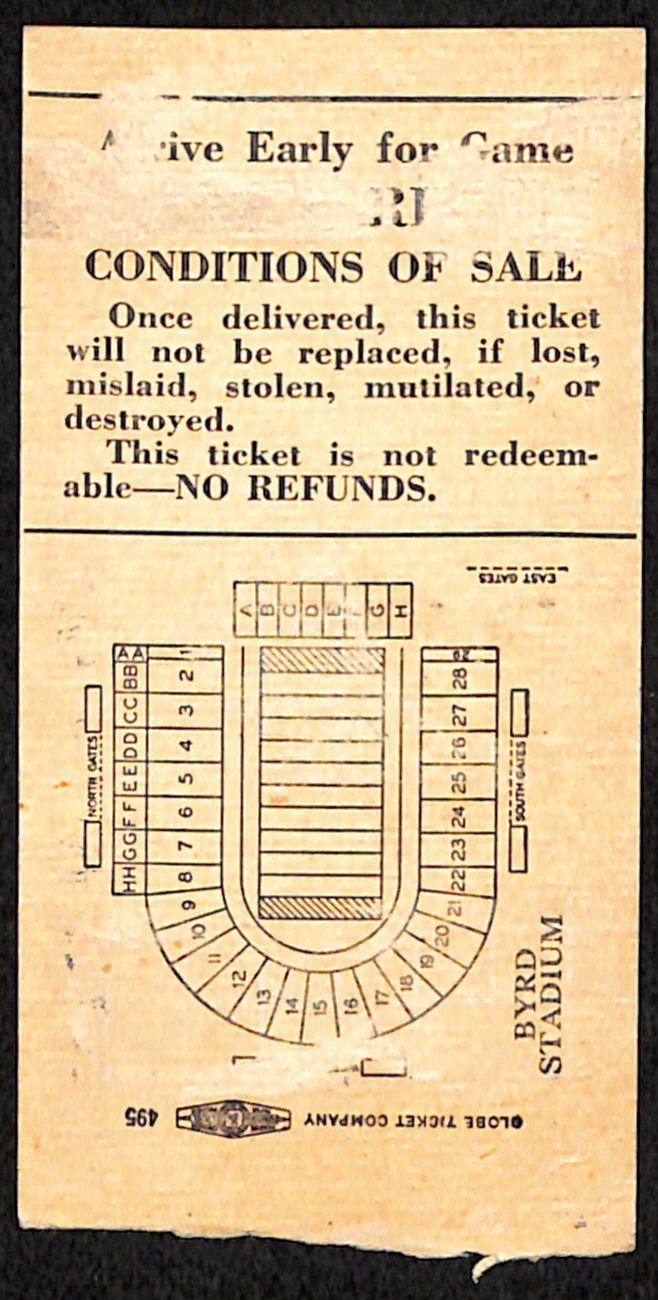 October18, 1952 Navy vs. Maryland College Football Game Ticket Stub 189877