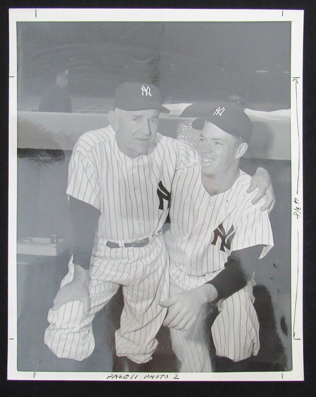Casey Stengel/Gil McDougald 1951 NY Yankees 7x9 B/W Wire/Press Photo 150828