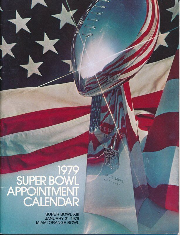 1979 Super Bowl Appointment Calendar - Super Bowl XIII Jan 21, 1979 141339