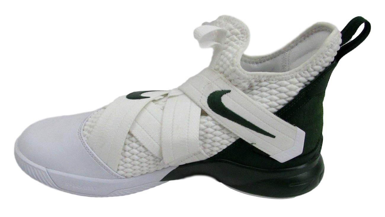 Men's Nike Lebron XII White Green Basketball Shoes AT3872-117 147342