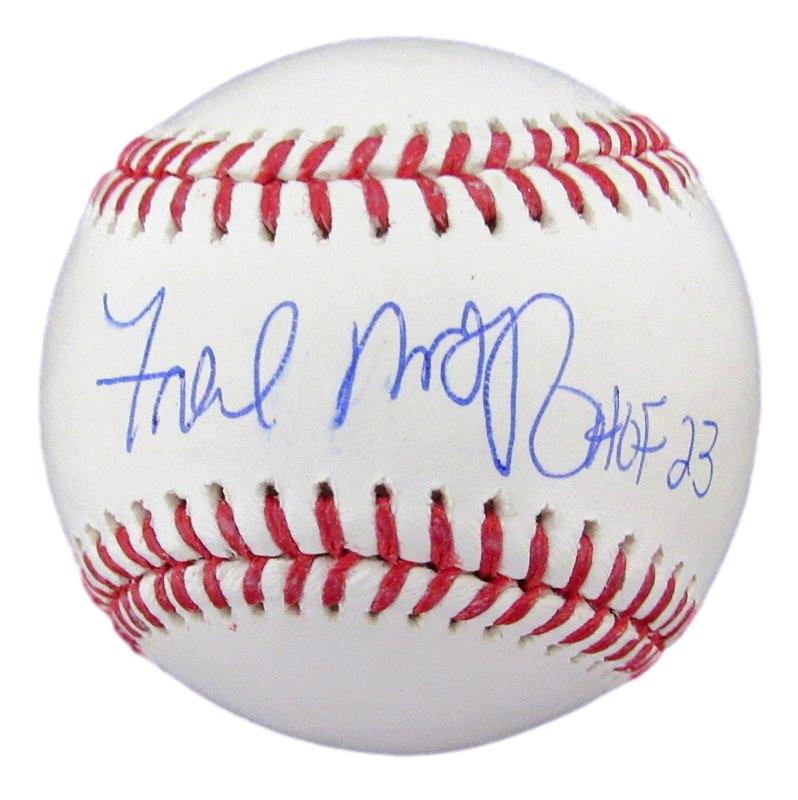 Fred McGriff HOF Autographed/Inscribed OML Baseball Braves Beckett 182159