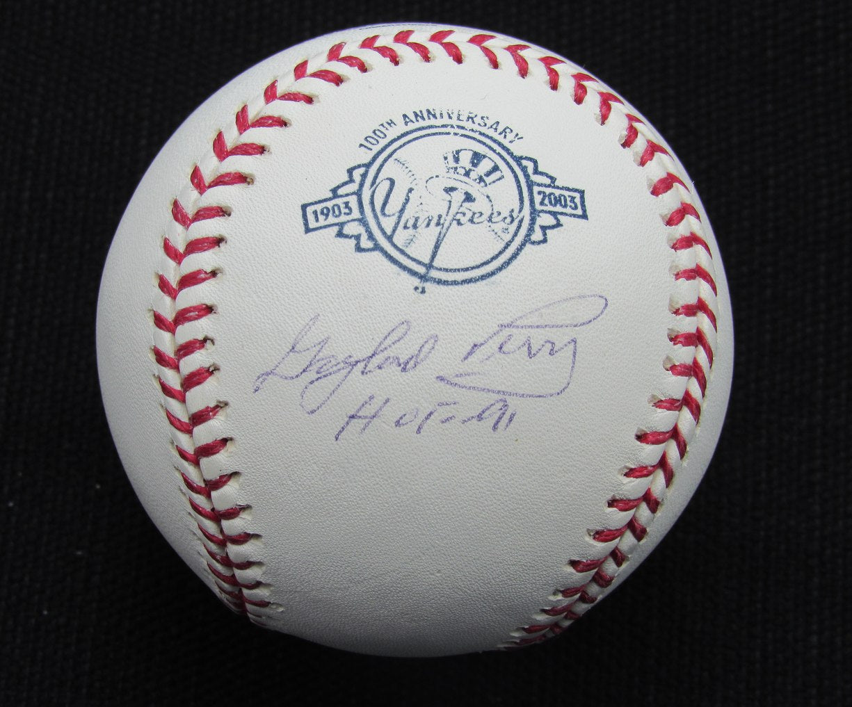 Gaylord Perry Signed/Auto Yankees 100th OML Baseball TRI-STAR Inscr 187145
