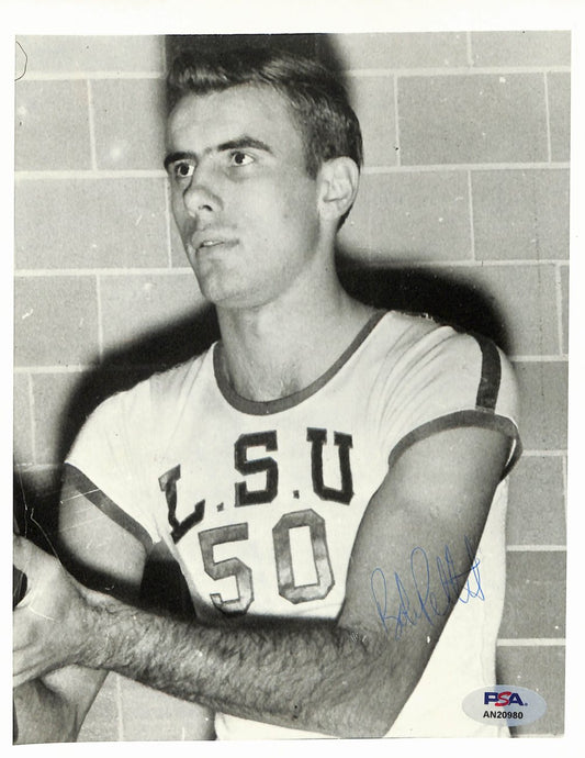 Bob Pettit HOF Signed/Auto 8x10 Photo LSU PSA/DNA 189064