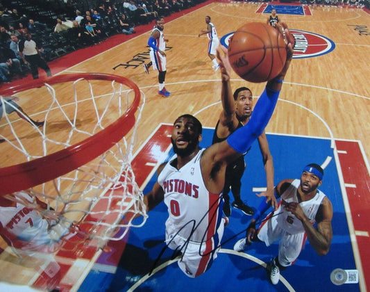 Andre Drummond Autographed 11x14 Basketball Photo Detroit Pistons Beckett