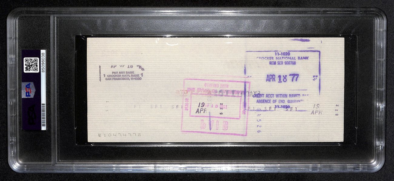 AL Davis Signed/Autographed 1977 Oakland Raiders Check JSA