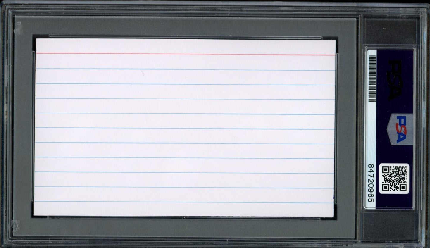 Chuck Thompson HOF Autographed Cut on 3x5 Index Card Baltimore Orioles PSA/DNA