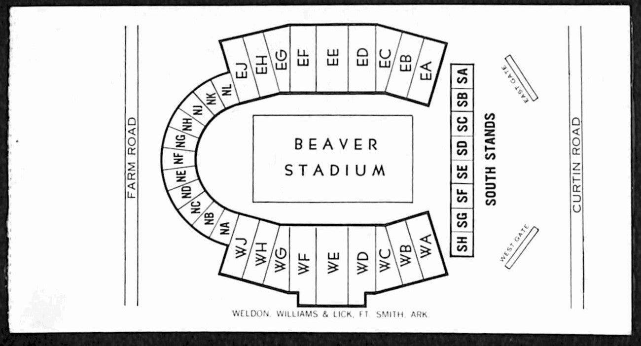 October 4, 1975 Kentucky vs. Penn State College Football Ticket Stub 189880