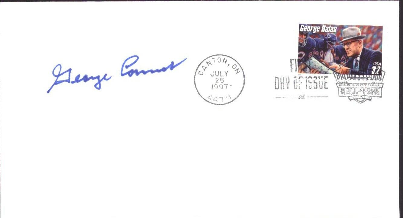 George Connor HOF Signed 1997 FDC First Day Cover Chicago Bears 151480