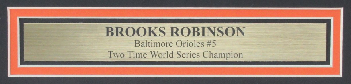 Brooks Robinson HOF Autographed 8x10 Photo Collage Orioles Framed JSA