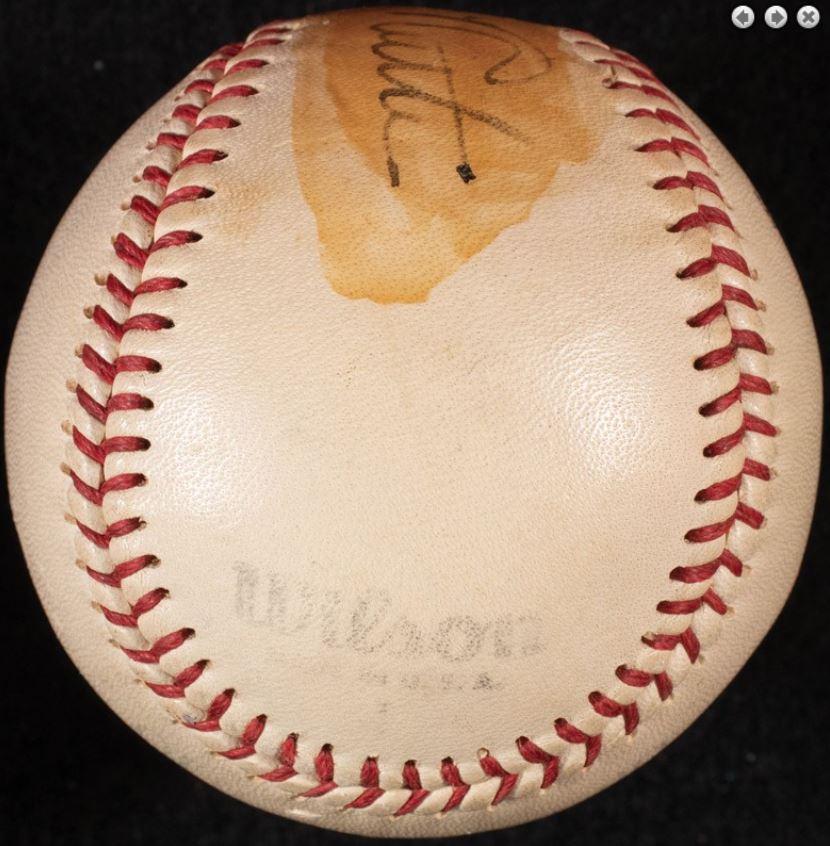 1948 Babe Ruth Single-Signed Baseball PSA/DNA LOA - Auto Grade 6 184963