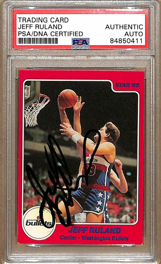 1984-85 Star Company #194 Jeff Ruland Bullets Signed/Auto Card PSA/DNA 178990