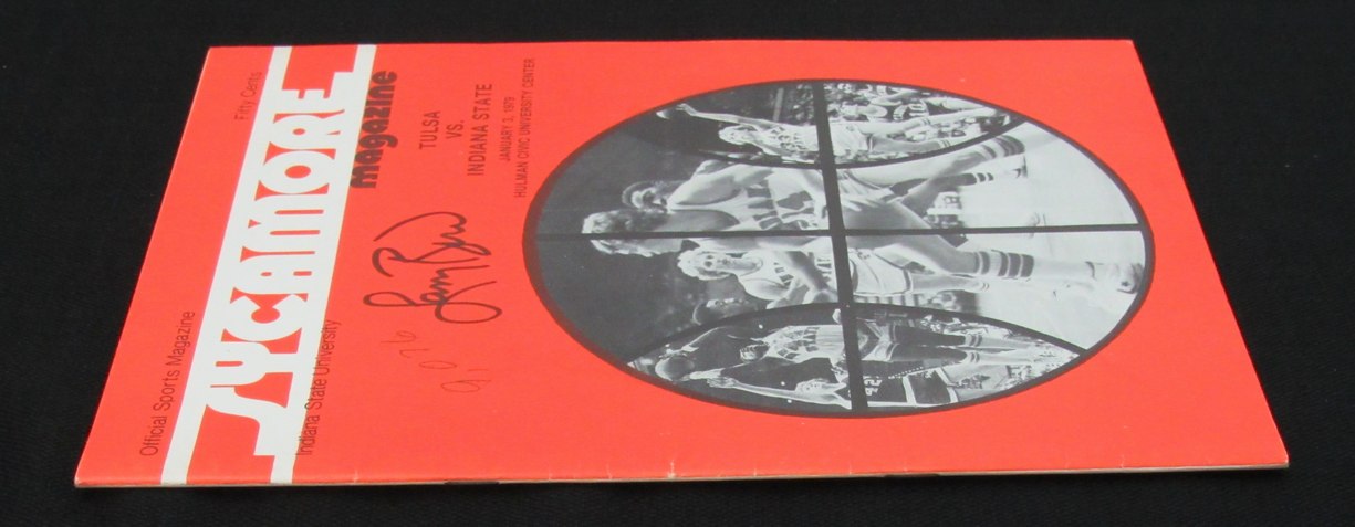 Larry Bird HOF Signed/Auto 1979 College Basketball Program Indiana State 189244