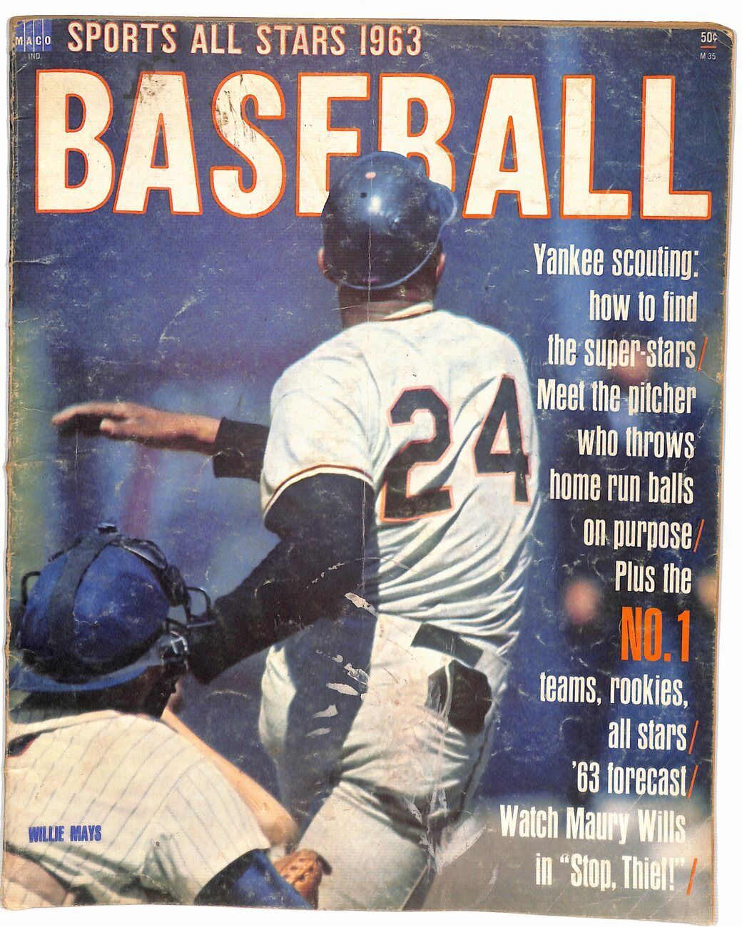 1963 Sports All Stars Magazine Willie Mays HOF San Francisco Giants 181694