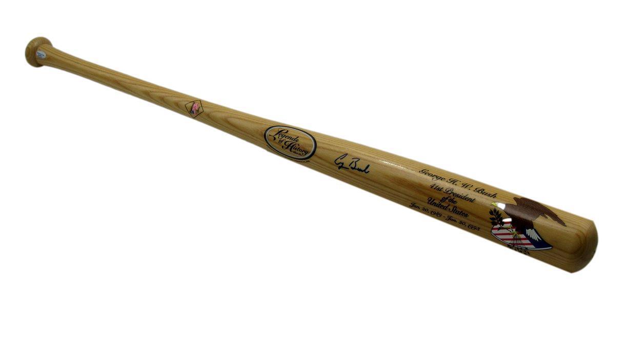 George H.W. Bush Autographed Legends of History Baseball Bat PSA/DNA 177276