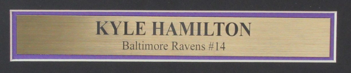 Kyle Hamilton Signed 11x14 Photo Baltimore Ravens Framed JSA 187162