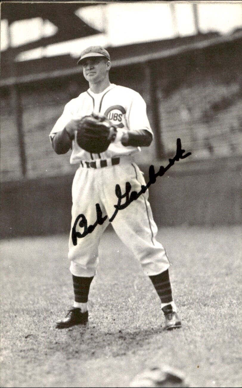 Bob Garbark Chicago Cubs d. 1990 Signed/Auto 3x5 Photo 178245
