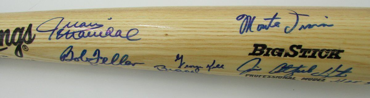 9 HOF Hall of Fame Players Signed Adirondack Baseball Bat Hunt Holo 140946