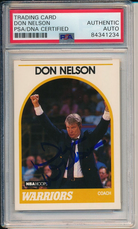 Don Nelson HOF Golden State Signed 1989 Hoops Card #273 PSA/DNA 163527