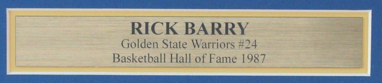 Rick Barry HOF Autographed/Inscribed 8x10 Photo Warriors Framed JSA 180982
