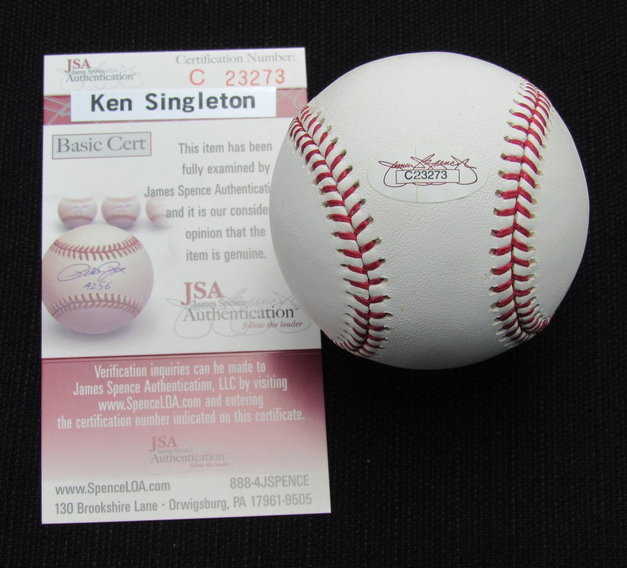 Ken Singleton Signed/Auto Yankees 100th OML Baseball JSA 186857