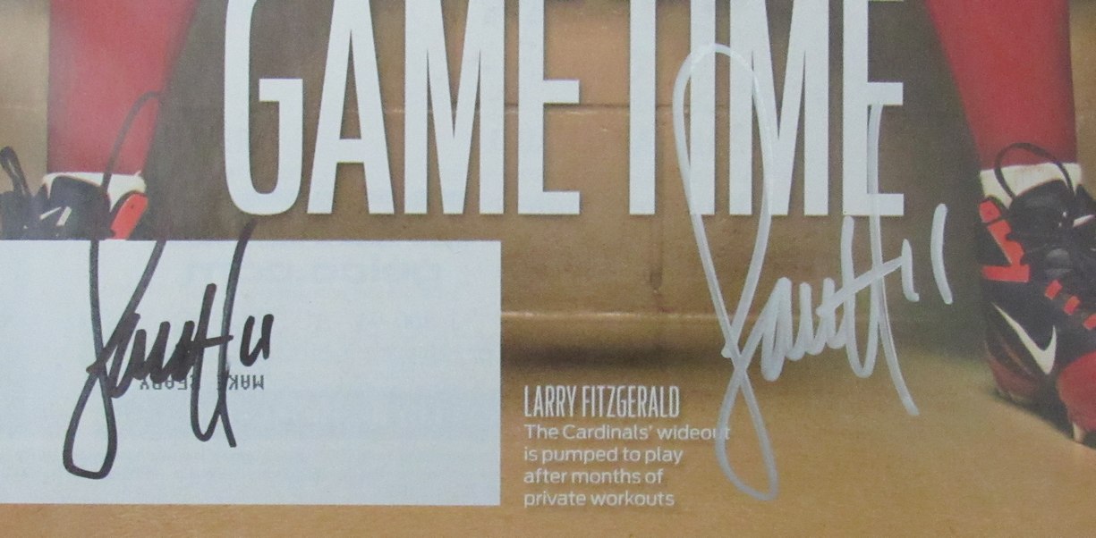 Larry Fitzgerald Signed 2011 Sports Illustrated Magazine NO LABEL JSA 190779
