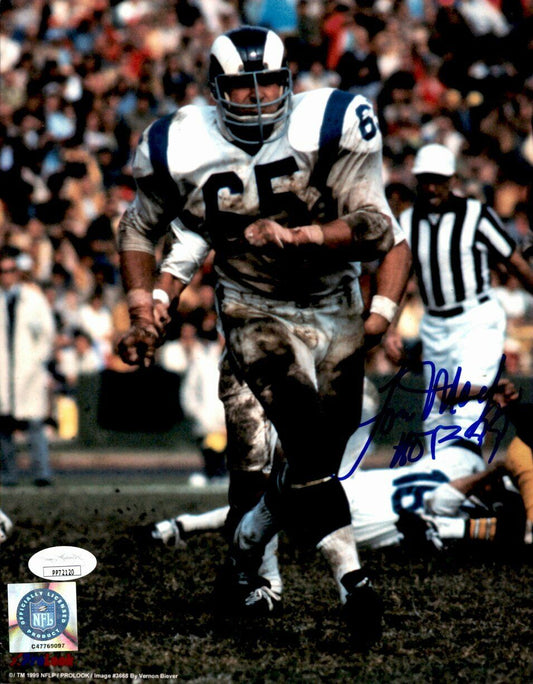 Tom Mack Los Angeles Rams HOF Signed/Autographed 8x10 Photo JSA 161681