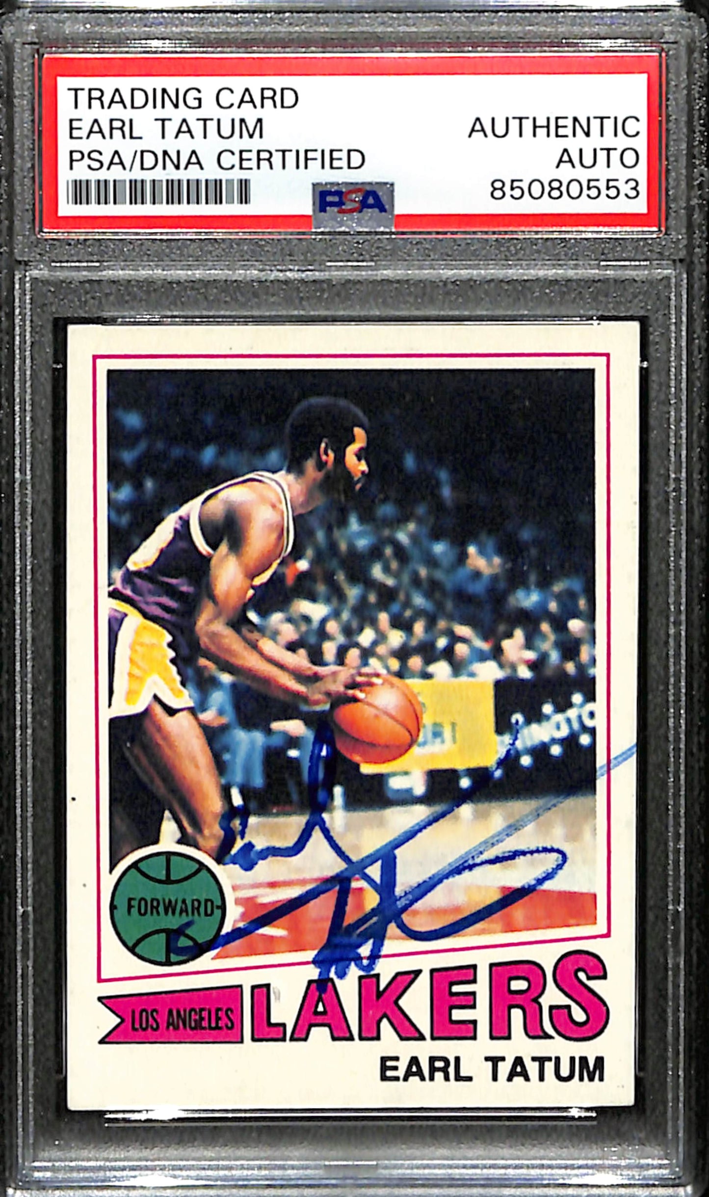 Earl Tatum Signed 1977 Topps Card #122 Los Angeles Lakers PSA/DNA 185731