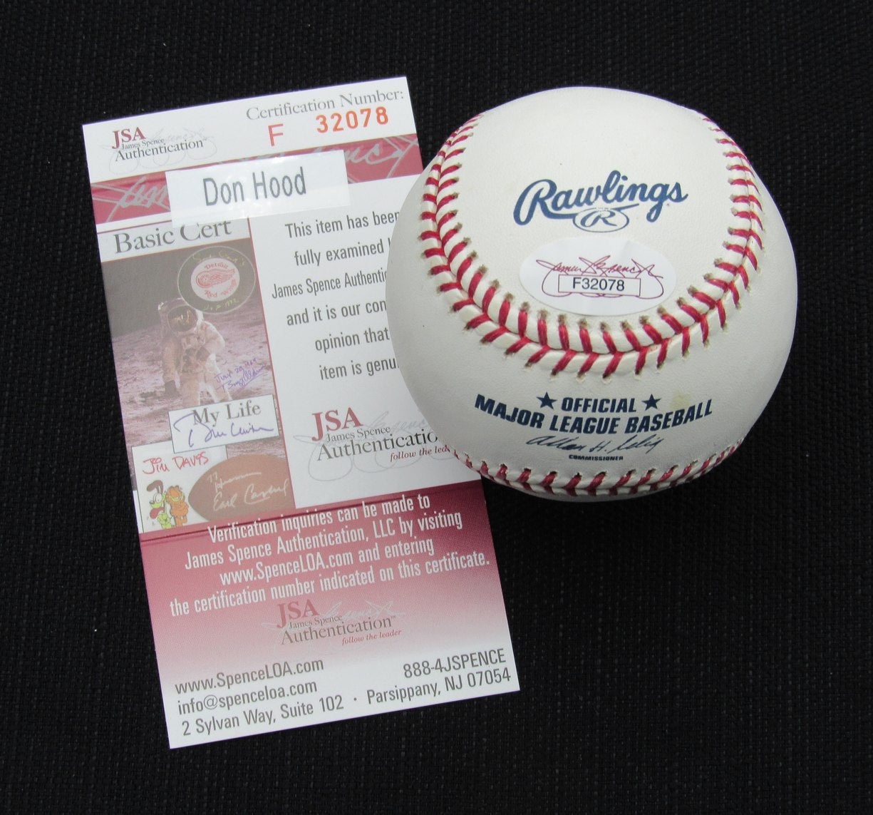 Don Hood Signed/Auto Yankees 100th OML Baseball JAS 186612