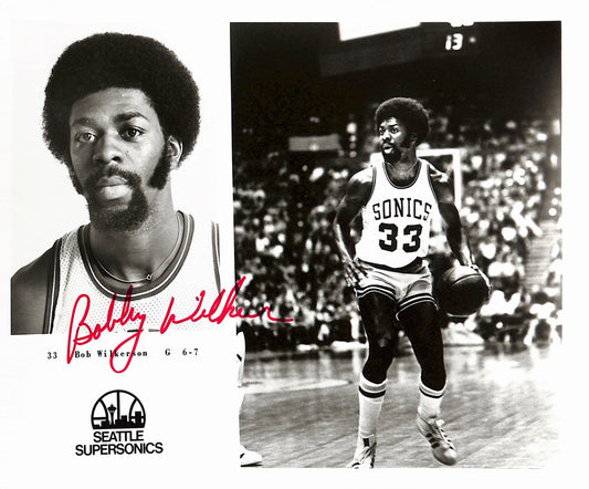 Bobby Wilkerson Supersonics Vintage Team Issued Signed/Auto 8x10 Photo 189114