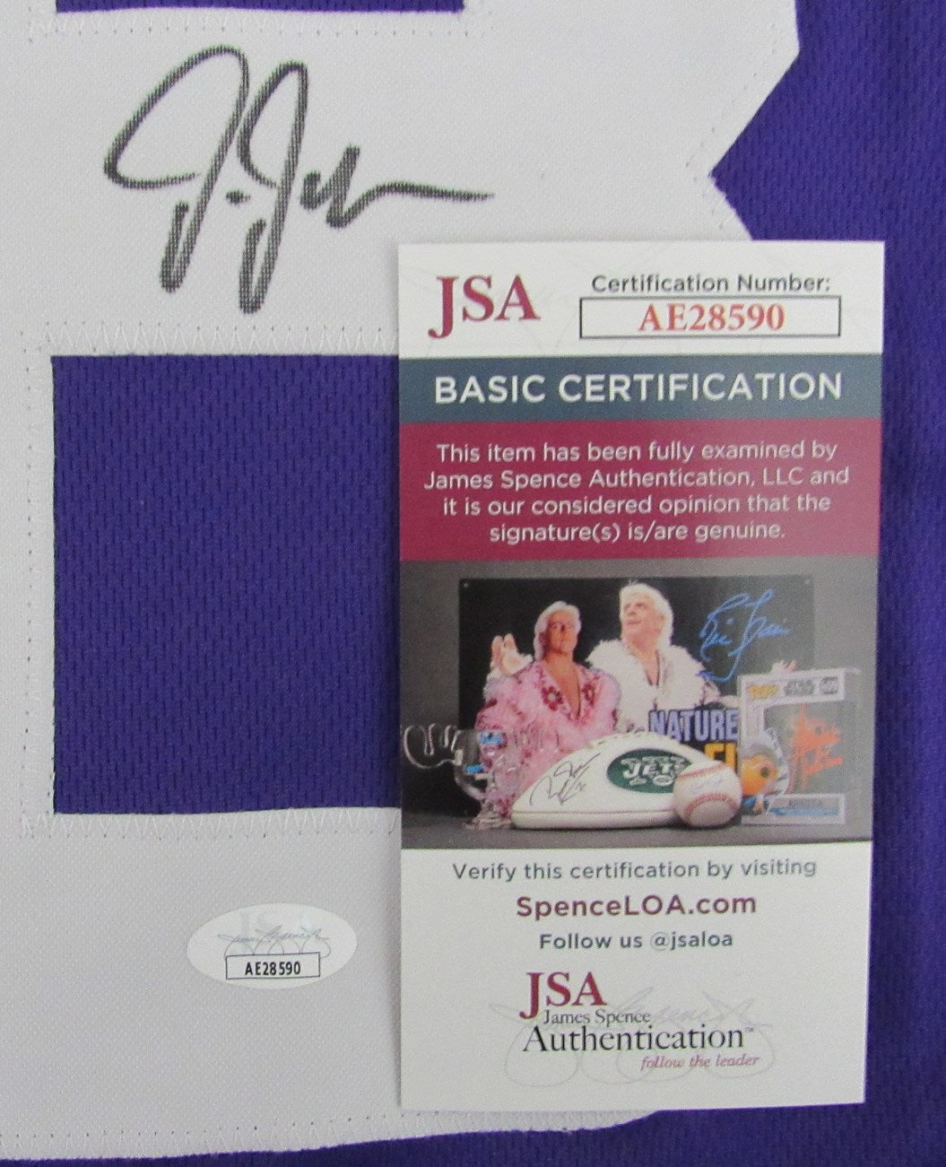 Justin Jefferson Autographed Purple Custom Football Jersey Minnesota Vikings JSA