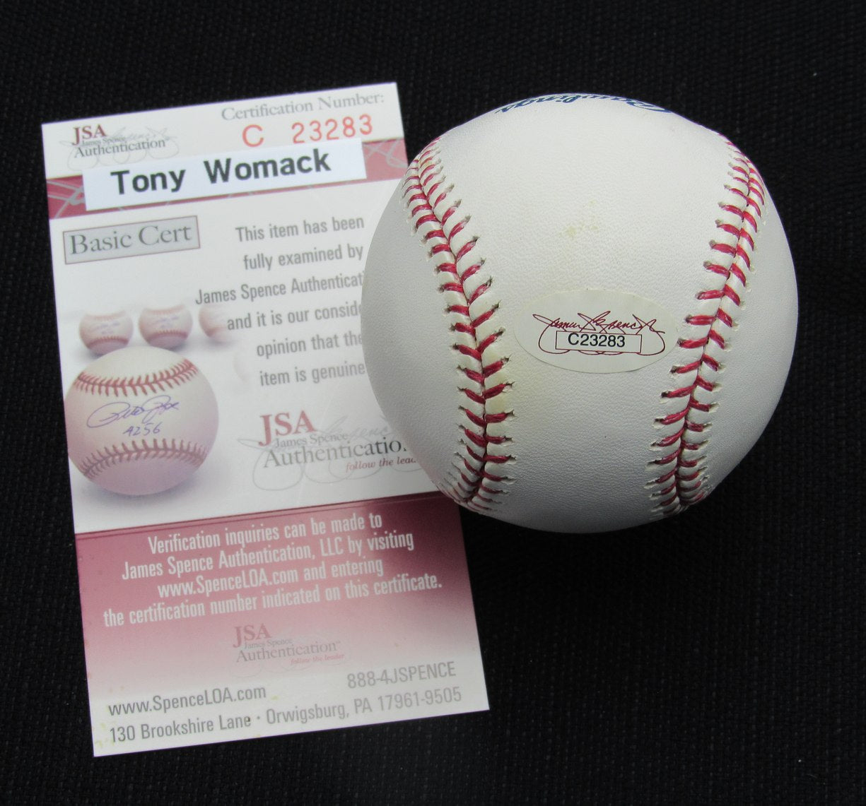 Tony Womack Signed/Auto Yankees 100th OML Baseball JSA 186962
