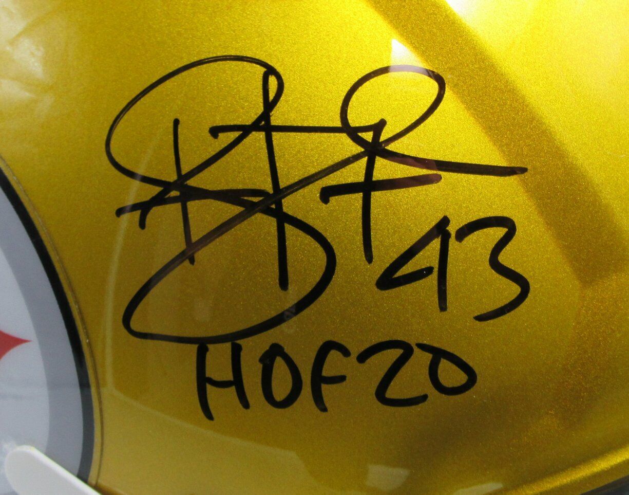 Troy Polamalu Signed Steelers Full Size FLASH Authentic Helmet Beckett 164354