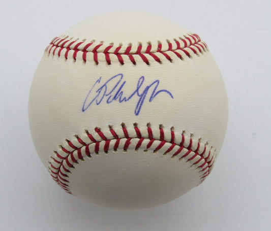 Cord Phelps Autographed OML Baseball Cleveland Indians 180072