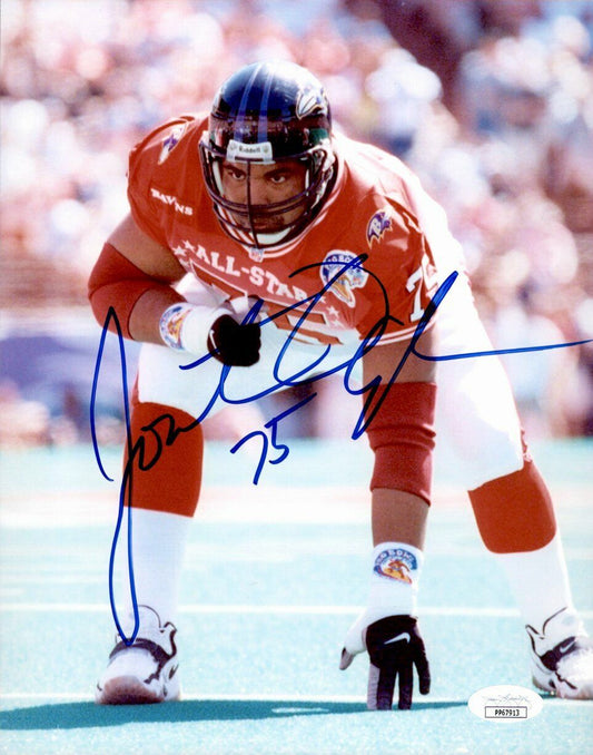 Jonathan Ogden HOF Baltimore Ravens Signed/Autographed 8x10 Photo JSA 161964