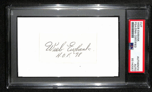 Weeb Ewbank Autographed Cut on 3x5 Index Card PSA/DNA 186500