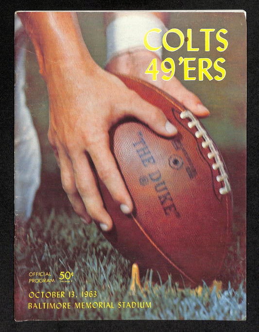 October 13, 1963 Football Program Baltimore Colts vs. San Francisco 49ers 189406