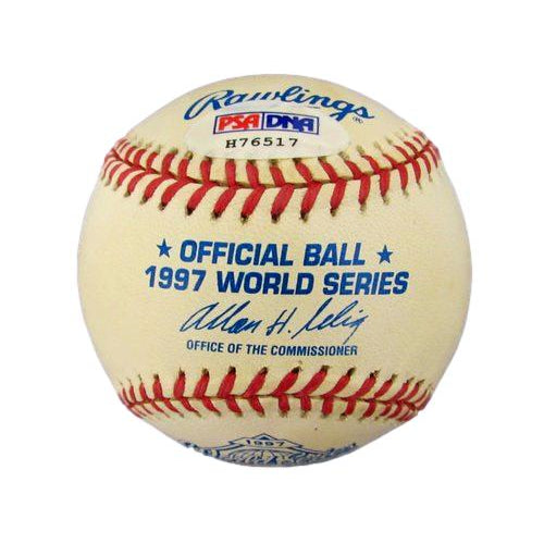 Gary Sheffield Signed/Auto 1997 World Series Baseball Marlins PSA/DNA 190572