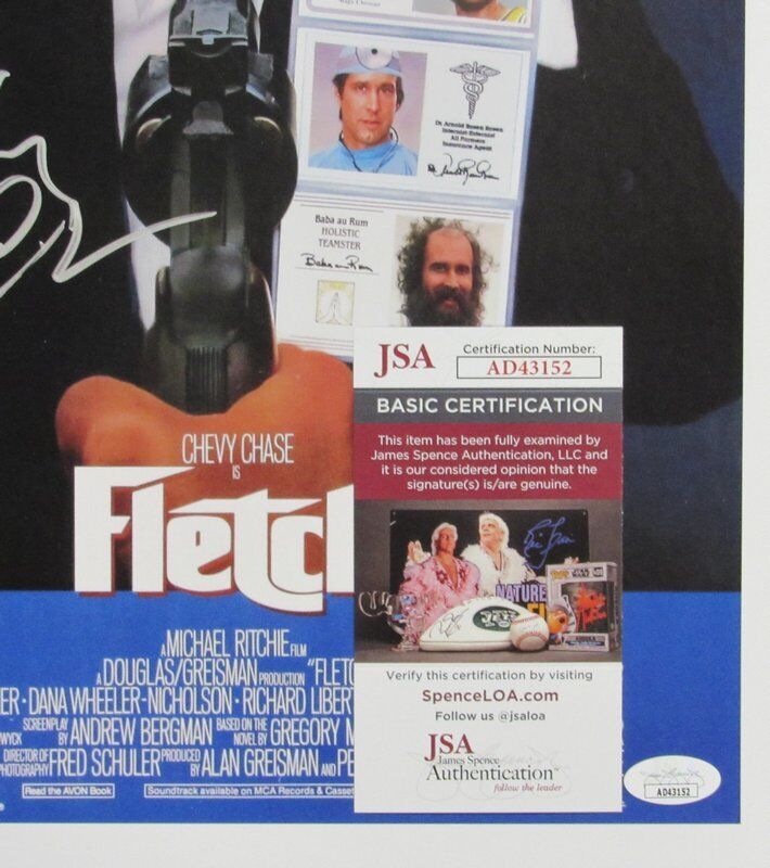 Chevy Chase Autographed 11x17 Movie Poster "Fletch" JSA