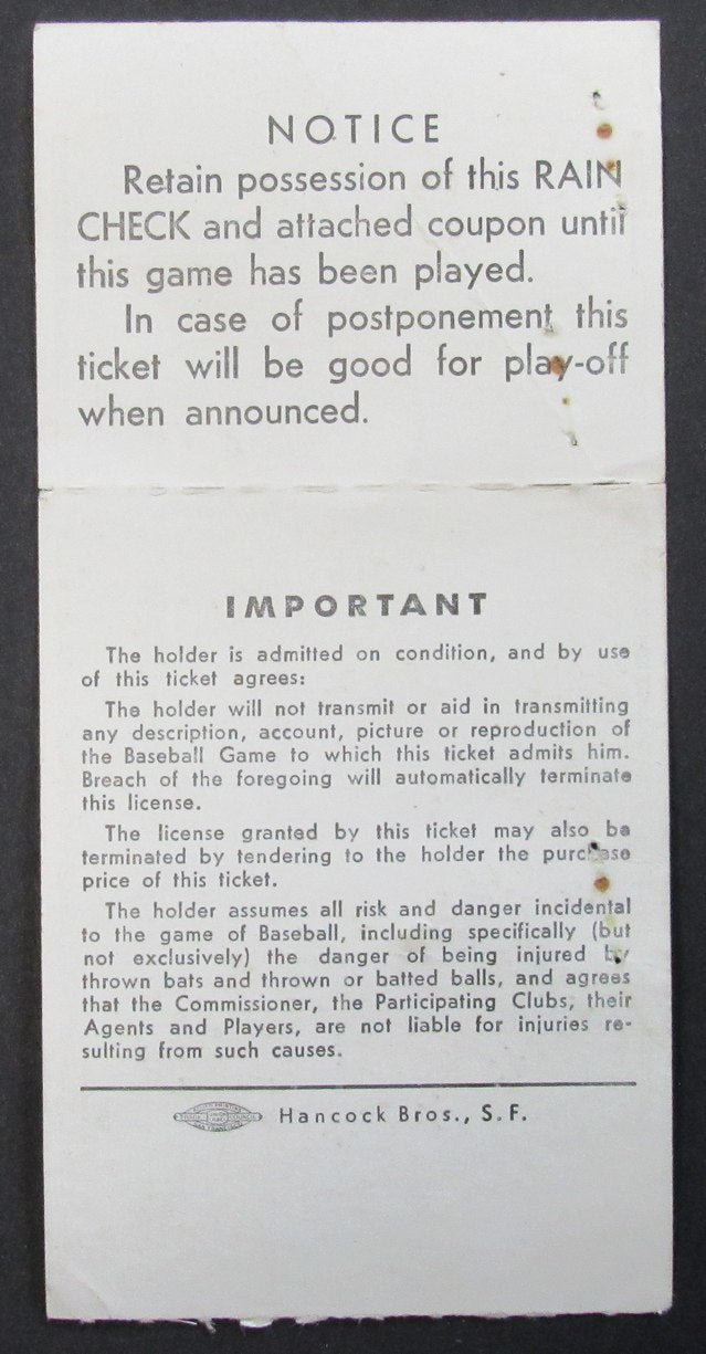 1961 MLB All Star Ticket Stub Candlestick Park San Francisco 7/11/1961 189423