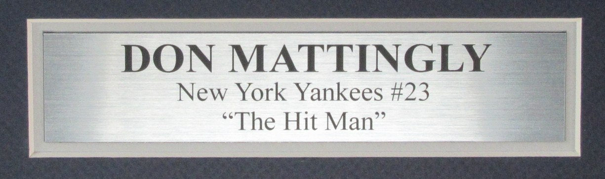 Don Mattingly Signed/Auto White Yankees Baseball Jersey Framed Beckett 192202