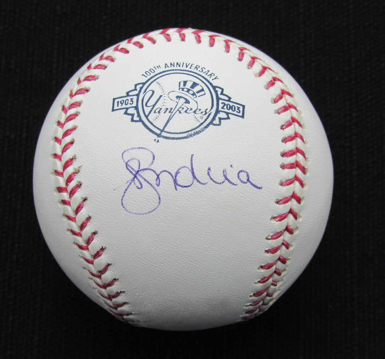 Jose Molina Signed/Auto Yankees 100th OML Baseball JSA 186764