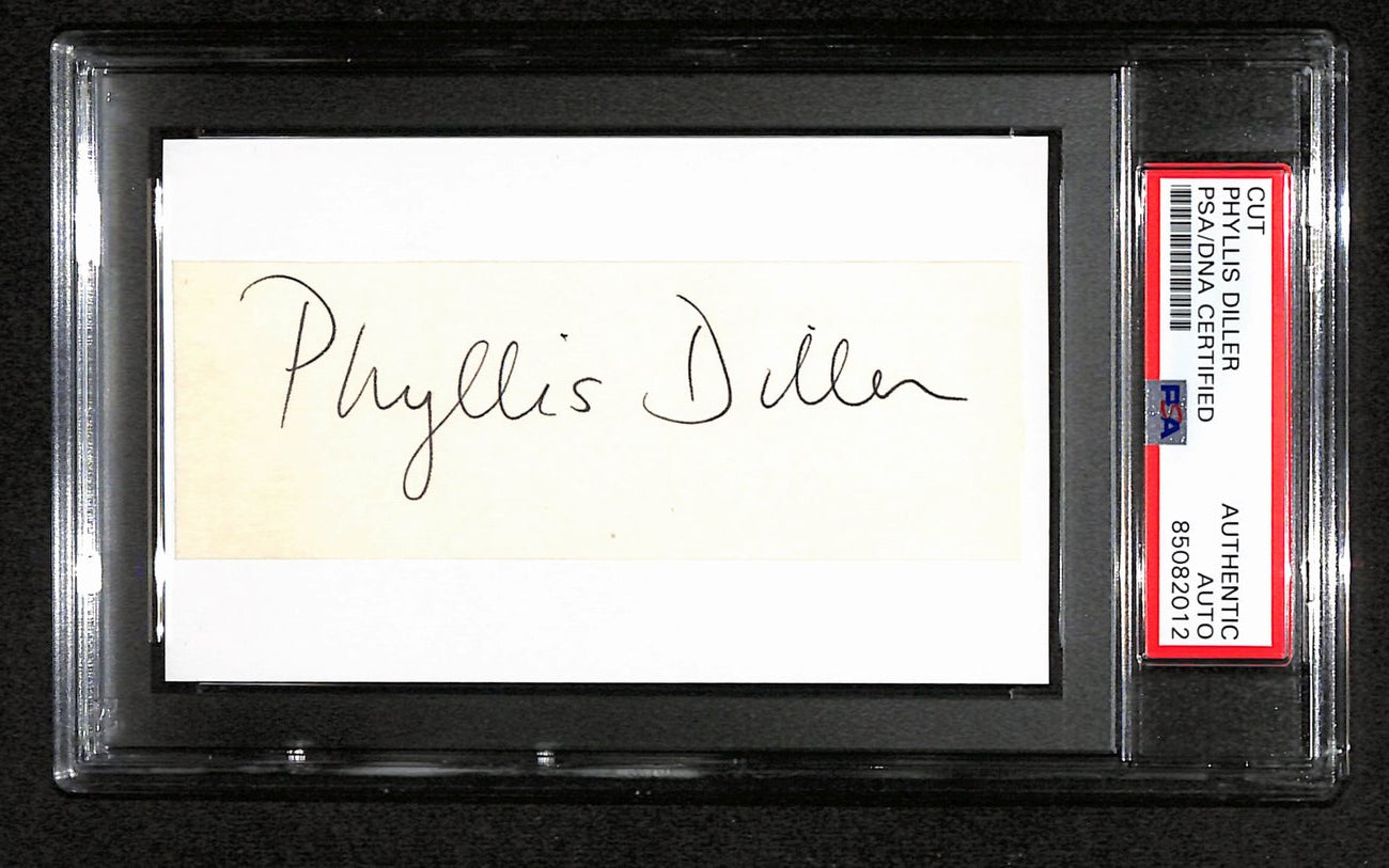 Phyllis Diller Signed/Autographed Cut on 3x5 Index Card Comedien PSA/DNA 184267