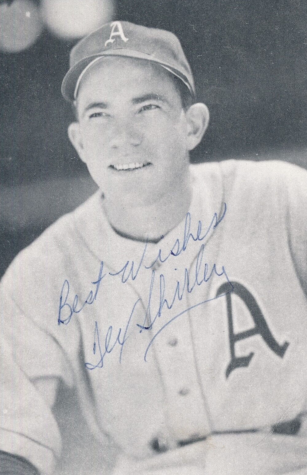 Tex Shirley Athletics d. 1993 Signed/Autographed 3x5 Photo 179200