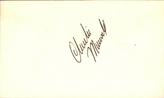 Charlie Maxwell Red Sox/Orioles Signed/Autographed 3x5 Index Card 162521