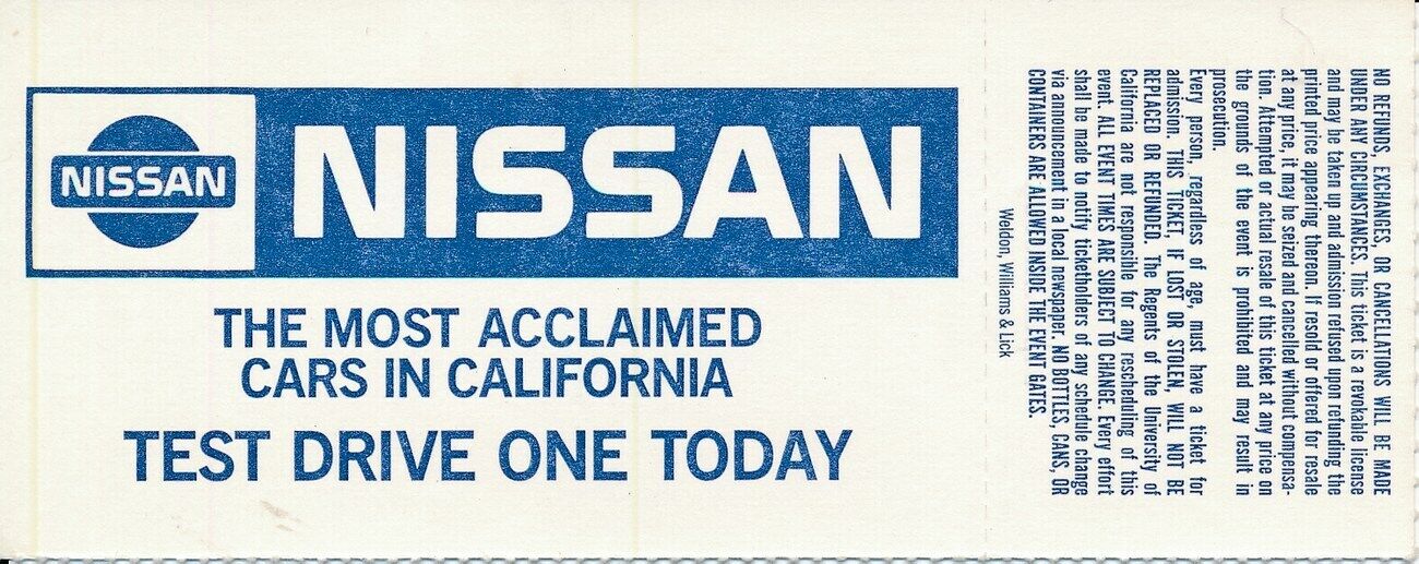 1991 UCLA Bruins vs. University of Oregon Football Game Full Ticket 148681