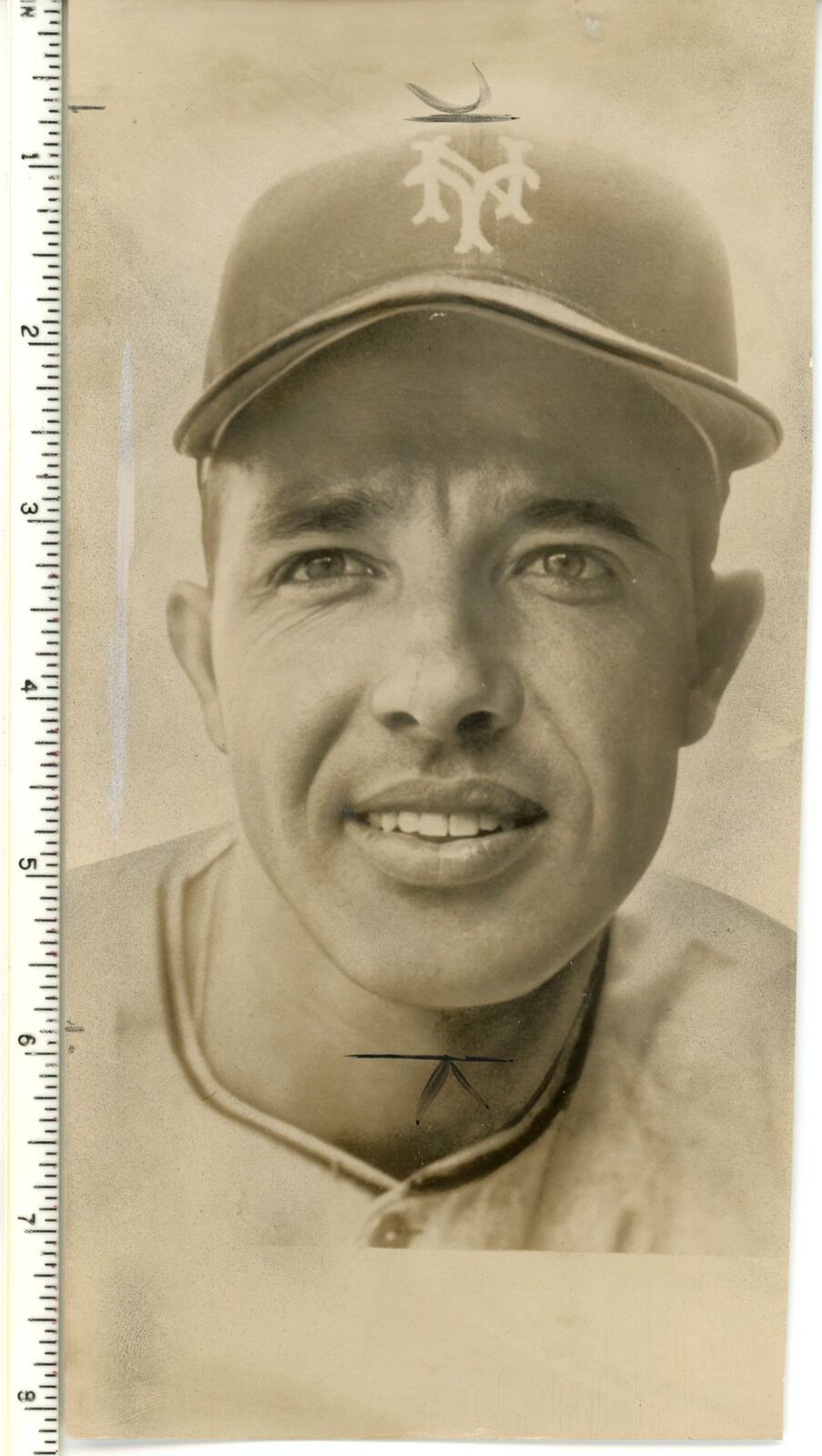 Jim Hearn 4x8 B/W 1953 Press Wire Photo New York Giants